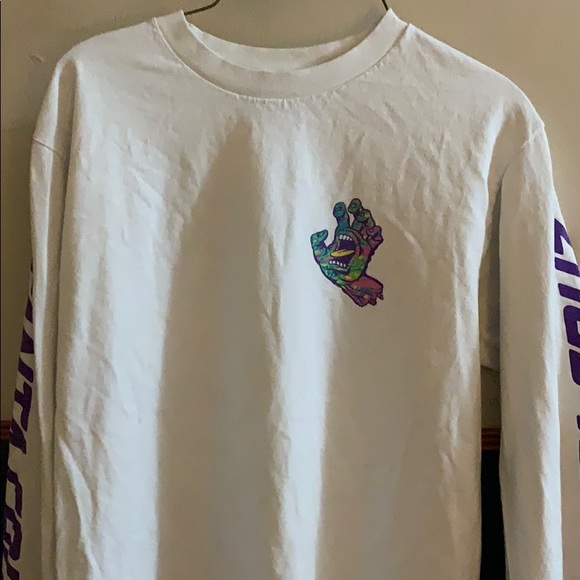 Santa Cruz Skateboards Other - Santa Cruz spill hand white long sleeve T-shirt